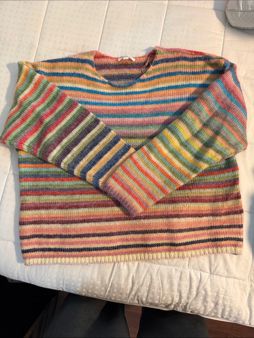NWOt Striped Multicolor Crewneck Sweater - Women